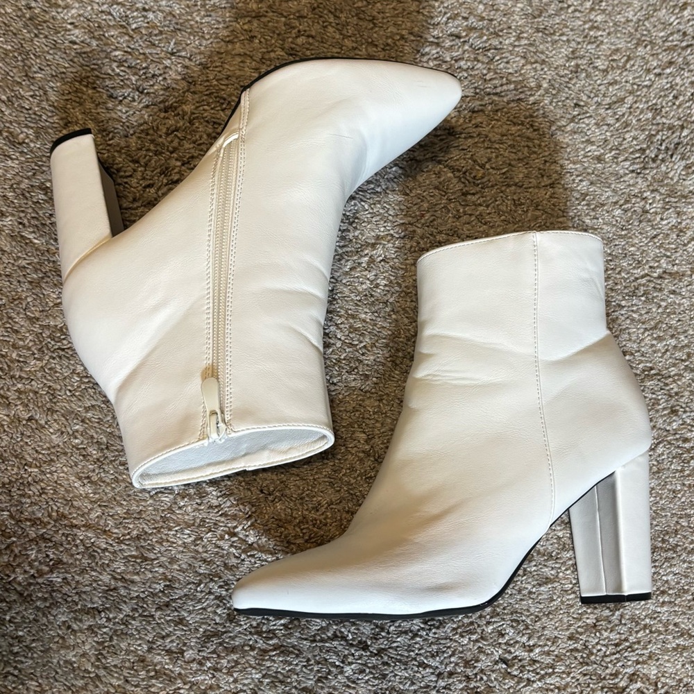 White Ankle Boots